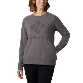 Columbia Lodge Crew, Sudaderas Grises Para Mujer | 406735-DUL